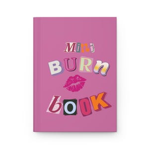 Hardcover Journal Matte, Cute Pink Mini Burn Book for Writing, Journaling, Note-taking, Diary - Gift for Writers, Teens, Friends - Notebook,