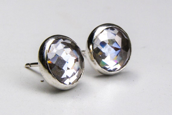10 Paia Di Orecchini A Borchia In Argento 925 – Tondi Lisci 8mm, Basi Per Gioielli Fai Da Te