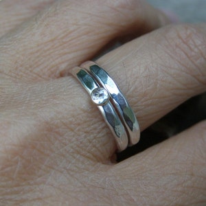 Silver Sterling Bridal Sets, 925 silver sterling wedding band, Handmade jewelry made to order image 4