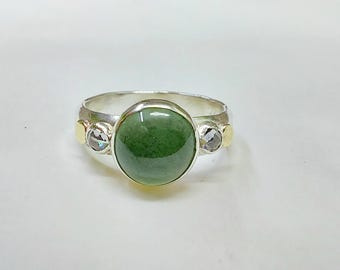 Promise Ring 925 silver sterling  ring ,Charming greenish blue aquamarine ring, aquamarine stone Silver ring