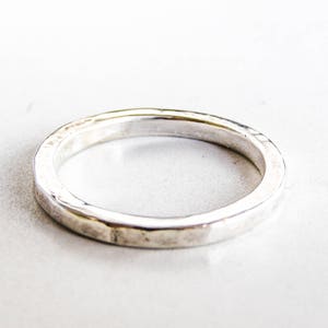 2 mm Eheringe Sterling Silber Band, Umweltfreundlicher Ring, Handgemachte Trauringe, Sterling Silber Ring, Passender Ring