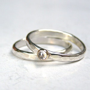 Silver Sterling Bridal Sets, 925 silver sterling wedding band, Handmade jewelry made to order