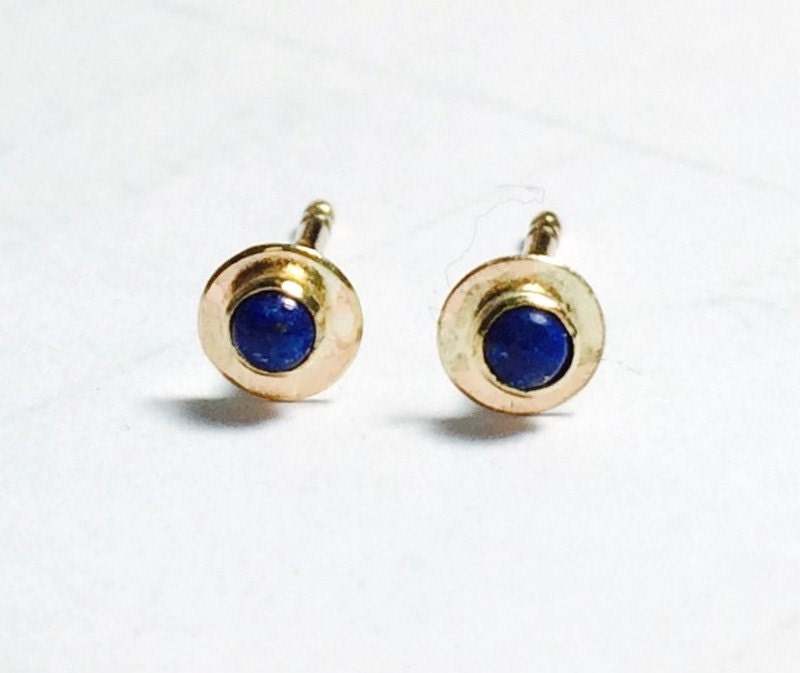 JULY STUD EARRINGS / 14K GOLD FILLED