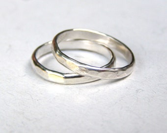 Juego de alianzas de boda 3mm, Juego de anillos de boda, Juego de anillos Sterling, Anillos sterling, Alianzas de boda, Anillos de promesa, Él y ella, Anillos de boda
