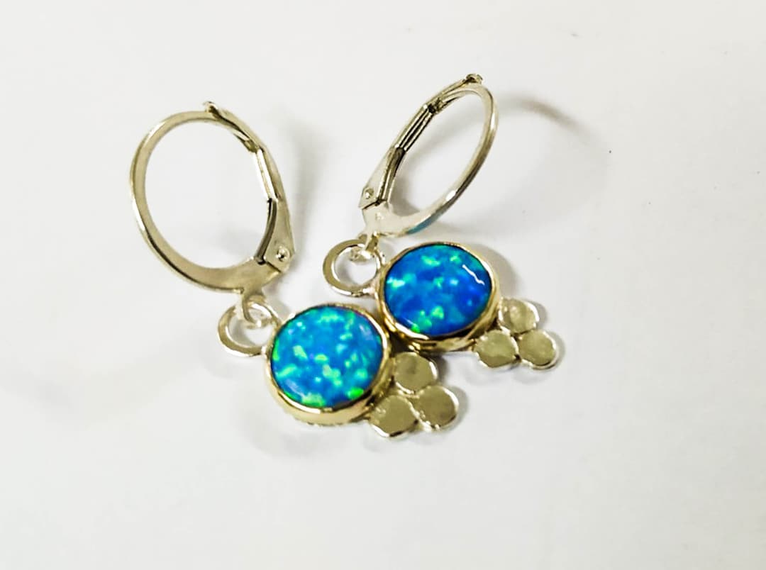 Amiguo Ohrringe Aus 925er Sterlingsilber Mit Blauem Opal – Meeresschildkröten-Design, In Geschenkbox Für Frauen