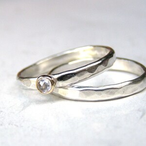 Silver Sterling Bridal Sets, 925 silver sterling wedding band, Handmade jewelry made to order image 3
