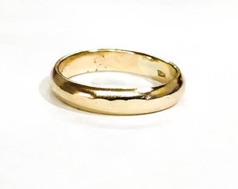 4mm solid gold 14K Wedding bands Minimalist ring