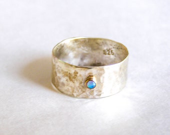 Blue Opal Ring, Sterling Silver 925 Ring , 14k Gold Ring , Cocktail ring, Opal Ring, Anniversary ring, Solitaire ring, Gift for her