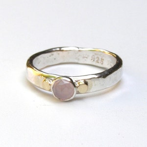 Rose quartz ring, Stackable gemstone Pink ring ,Rose quartz silver ring, Promise Rings , Birthstone ring