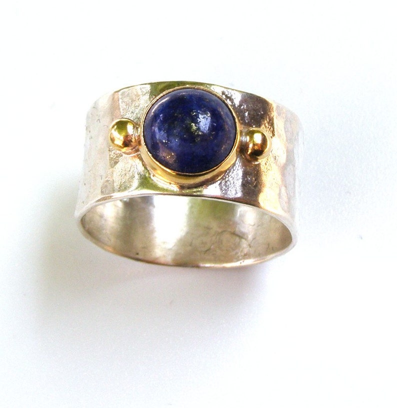 Blue Lapis Lazuli Ring handmade Engagement Ring Solitaire | Etsy