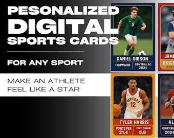 Gepersonaliseerde digitale sportkaart: aangepaste ruilkaart voor elke sport