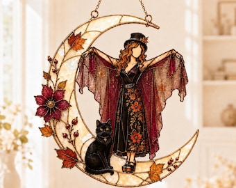 Stevie Nicks Fleetwood Mac Acrylic Suncatcher, Music Band Window Hanging, Faux Stained Glass Art, Rock And Roll Fan Gift