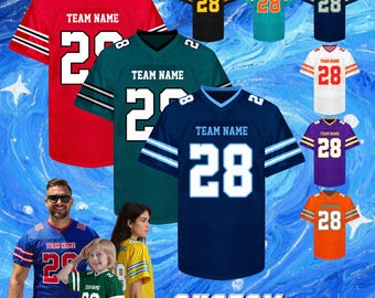Custom Embroidery Football Jersey: Personalized Name, Number & Logo