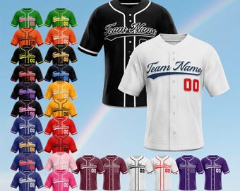 Custom baseball Jersey, Personalized Stitched/Printed Name & Number Cheerleading Men Women Youth Kids Toddler Holiday Gift for Him