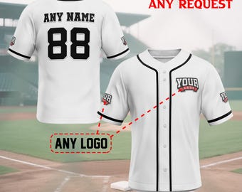 Custom Baseball Jersey, Stitched Name & Number, Team Uniform