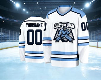 Custom Ice Hockey Jersey: Personalized Name, Number, and Logo Embroidery Print