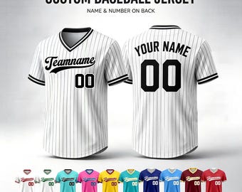 Custom Unisex Softball Jersey, Personalized with Names, Numbers and Logos