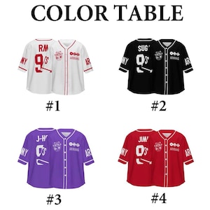 Custom Baseball Jersey K-POP Concert Tour Shirt, Personalized Name Number image 2