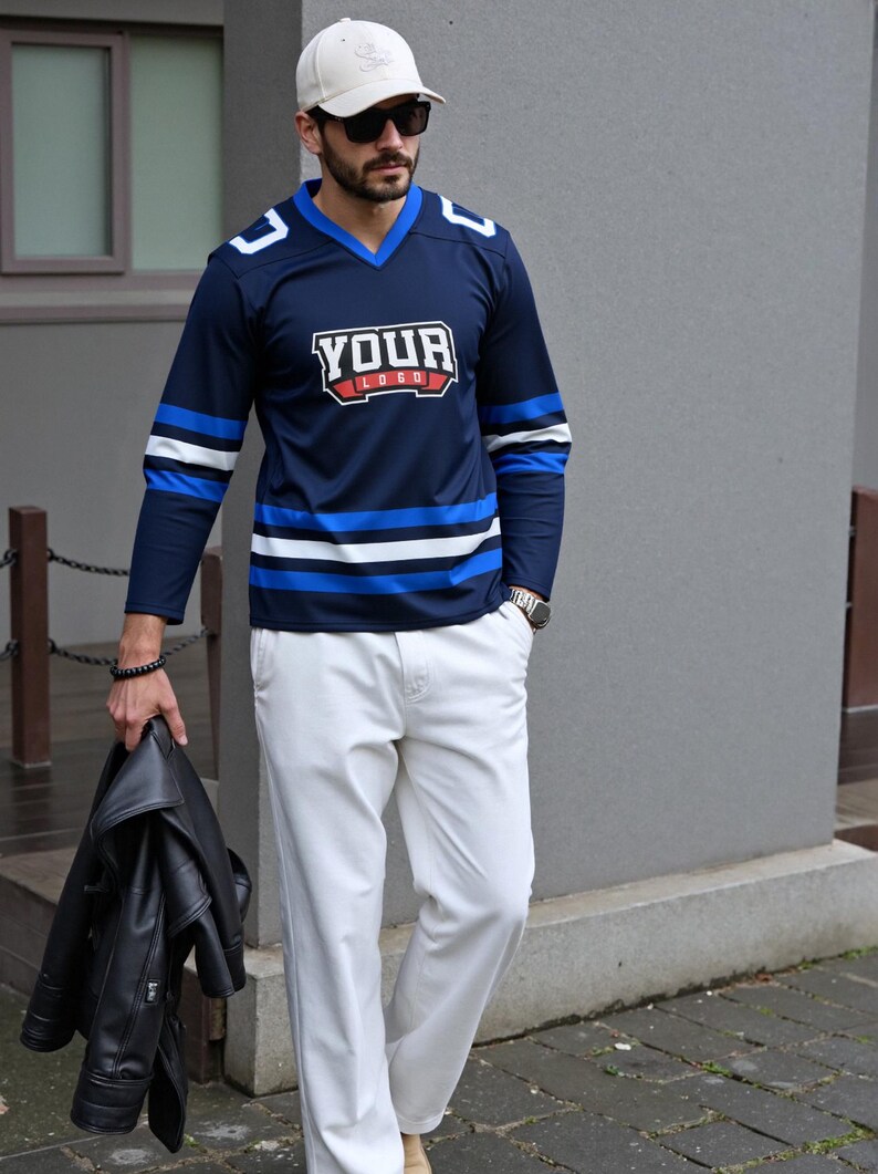 Custom Stitched Hockey Jersey: Personalized Fan Apparel image 9