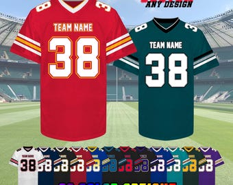 Custom Youth Football Jersey: Personalized Name, Number, Logo Embroidery Training Shirt