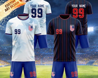 Custom Soccer Jersey, Personalized Fan Apparel, Team Uniform Set