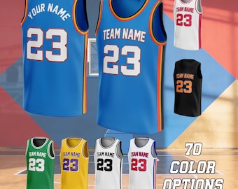 Custom Basketball Jersey, Personalized Embroidery Name & Number