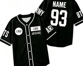 Custom Baseball Jersey K-POP Concert Tour Shirt, Personalized Name Number