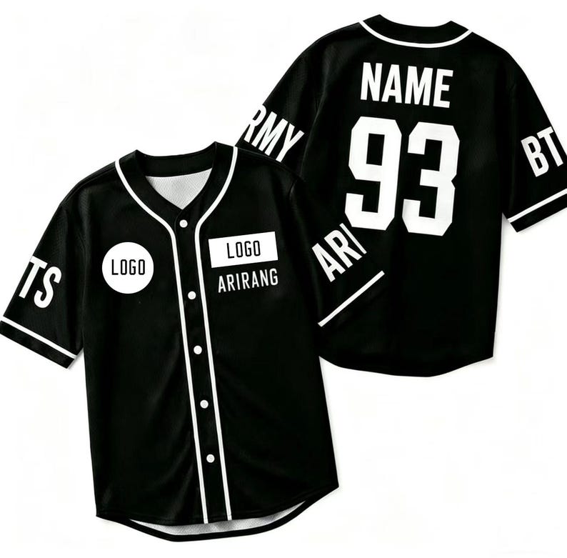 Custom Baseball Jersey K-POP Concert Tour Shirt, Personalized Name Number image 1