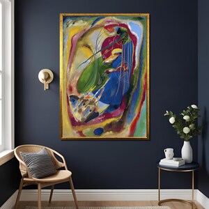 ワシリー・カンディンスキーの3つの斑点のある絵画、抽象的な現代アートプリント、家の装飾、芸術愛好家への芸術的な壁掛けギフト