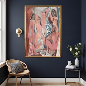 Pablo Picasso Les Demoiselles d&#39;Avignon 1907 Art Print Cubism Wall Decor Vintage Masterpiece Gift , Cubism Art , High Quality Print ,