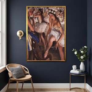 Ballerinas in the Dressing Room Art Print by Zinaida Serebriakova 1923, Ballet Wall Decor, Dance Painting Reproduction , Ready To Hang