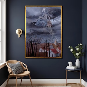 Remedios Varo Cold (Winter) -Frío (Invierno) art print, surreal winter scene wall decor for home, unique gift for art lovers,Remedios Varo