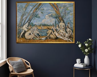 Cezanne The Bathers Canvas Print, Impressionist French Painting