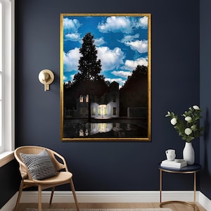 Rene Magritte The Empire of Light Print - Surrealist Wall Art, Classic Modern Painting, Home Decor Gift, Museum Quality Reproduction