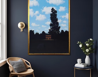 Rene Magritte The Empire of Light III Print - Surrealist Wall Art, Classic Modern Painting, Home Decor Gift, Museum Quality Reproduction