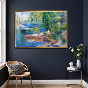 Pierre Auguste Renoir River Bank, 1885 Fine Art Print, Classic Impressionist Wall Decor for Home or Office, Perfect Gift for Art Lovers