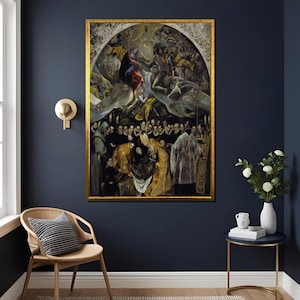 El Greco The Burial of the Count of Orgaz Religious Renaissance Canvas Print Spiritual Classic Wall Art for Elegant and Historical Decor
