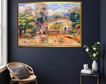 Impresión en lienzo de "La granja de Collettes" de Renoir – Arte rural francés