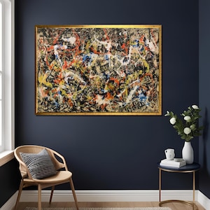 Jackson Pollock Convergence,Abstract Art Print, Modern Wall Decor, Minimalist Home Office Artwork, Contemporary Painting, Gift for Art Lover