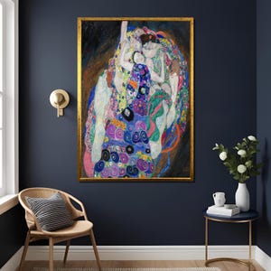 Gustav Klimt The Maiden Art Print, Symbolist Art Nouveau Decor for Home & Office,Perfect Gift for Art Lovers,Artwork for Interior Decoration