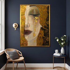 Gustav Klimt The Golden Tears Art Print - Modern Wall Decor, Elegant Fine Art Poster, Famous Painting Reproduction for Home & Office