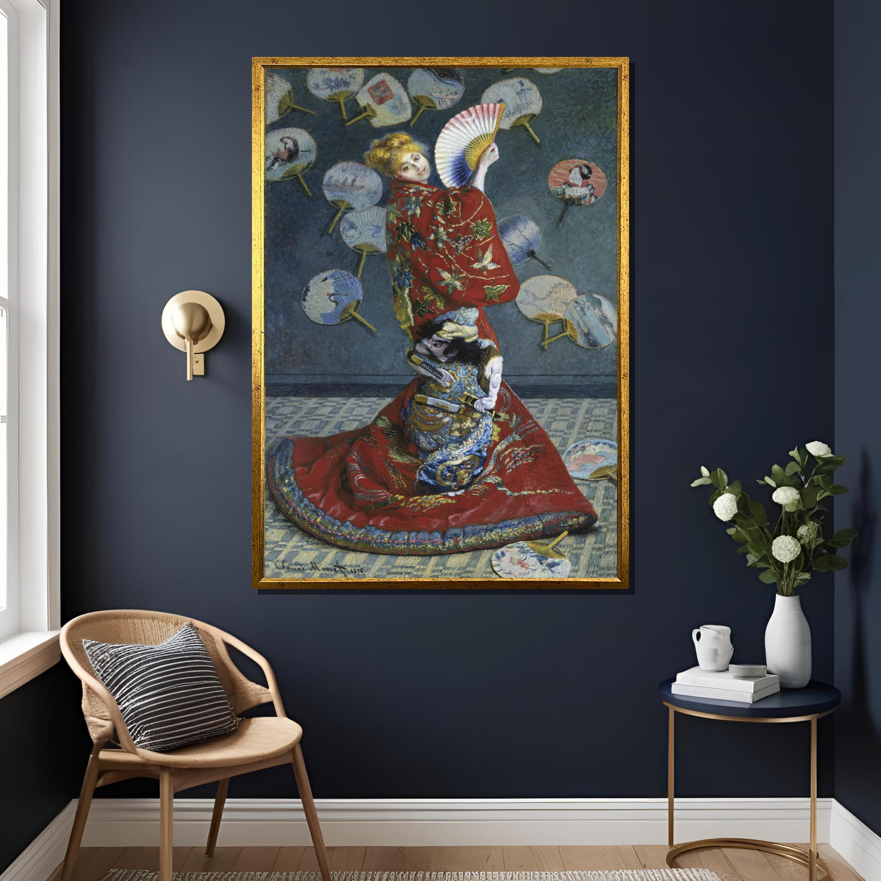 Claude Monet La Japonaise Print, Madame Monet, Impressionist Wall