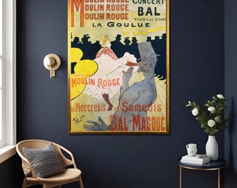 Moulin Rouge Poster - Vintage French Cabaret Canvas Wall Art