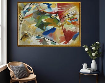 Abstrakt-expressionistisches Bild mit grünem Zentrum von Kandinsky