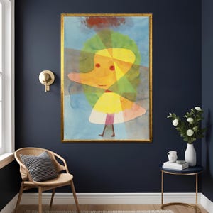 Small Garden Ghost by Paul Klee | Surreal Abstract Canvas Print –Whimsical Modern Wall Art for Unique & Artistic Interiors,Expressionist Art