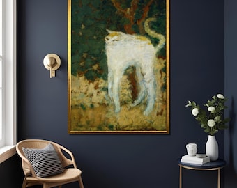 Le Chat Blanc Print, Pierre Bonnard, Vintage French Cat Art