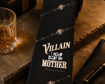 Funny Shakespeare Villain Necktie | Sarcastic Literary Tie for Men | Father's Day Gift for the Smart-Ass Dad