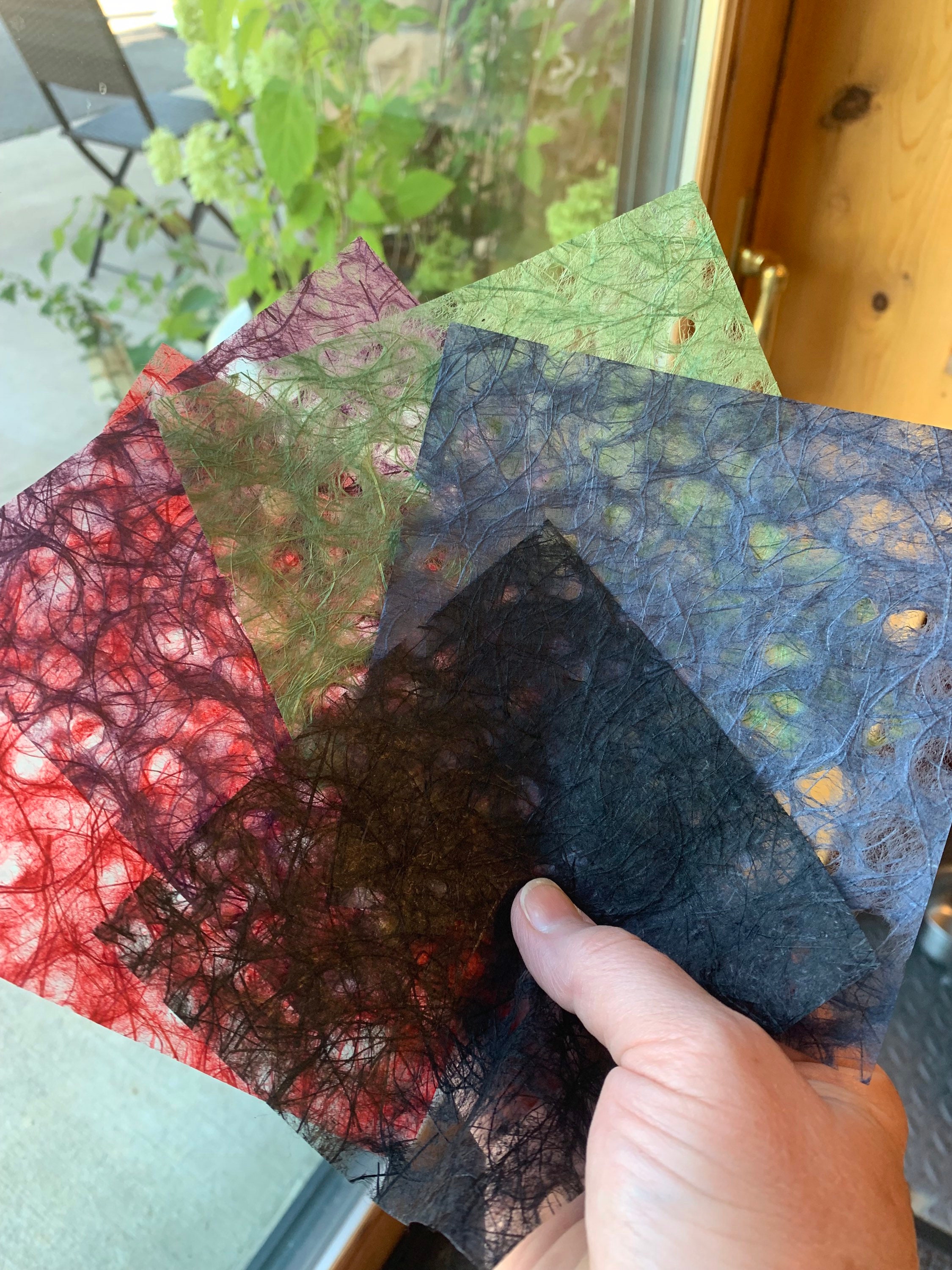 Six Navy Blue Japanese Ogura Lace Paper Squares 5 Etsy