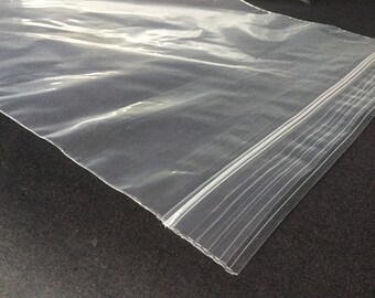 25 Clear Poly Bags Zip-style 10 x 13" 2 mil Thickness