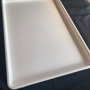 16 x 24" Affordable White Polypropylene Plastic Marbling Tray